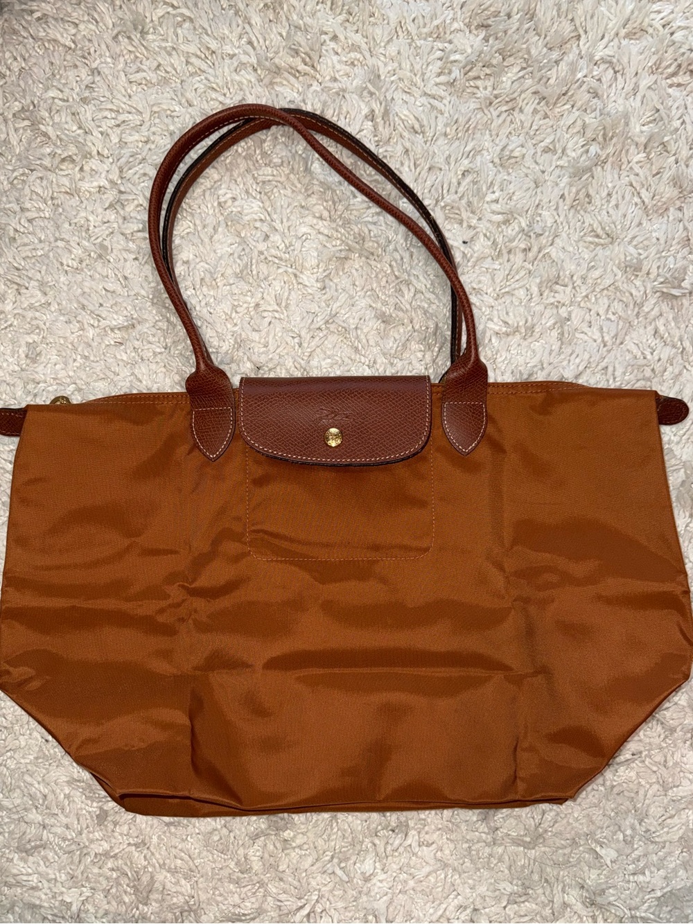 Longchamp Le Pliage Large Tote - Cognac